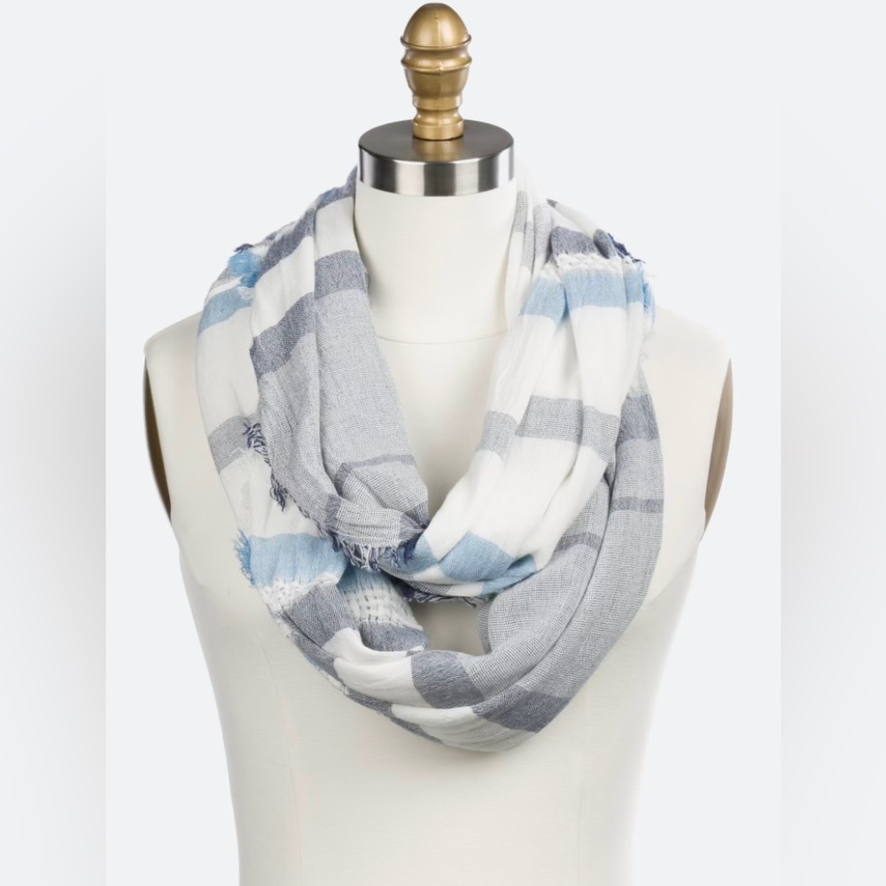 NWOT Mallory stripe infinity scarf